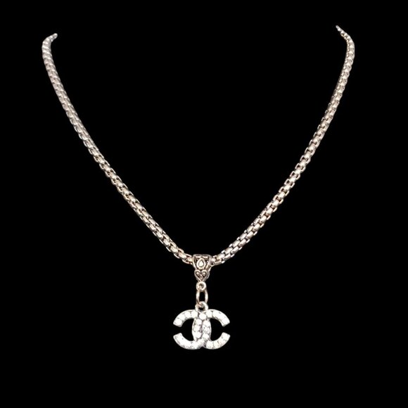 Handmade Crystal Pendant Necklace  18" Stainless Steel Chain, 0.75" Pend… - Picture 1 of 8
